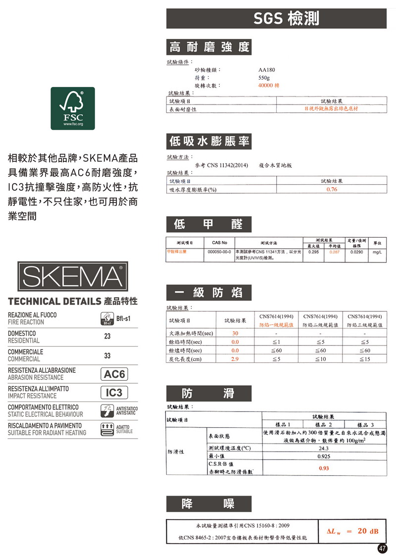 超耐磨卡扣地板(SKEMA義大利進口)精華型